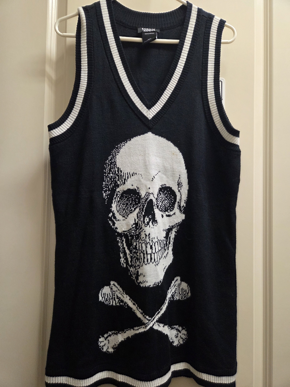 🍍 Skull Knit Dress/oversized Vest